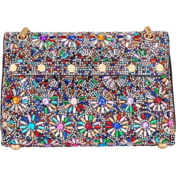 Crystals Rhinestone Evening Bag for Women Clutch Purse with Chain - Picture 5 of 8